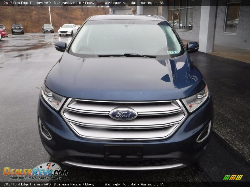 2017 Ford Edge Titanium AWD Blue Jeans Metallic / Ebony Photo #3