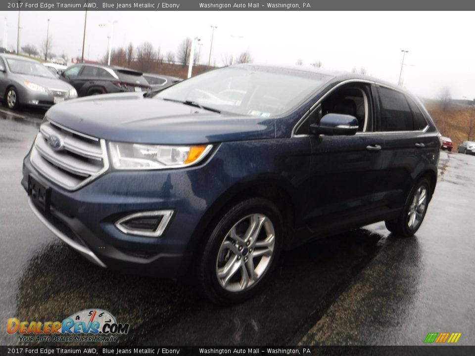 2017 Ford Edge Titanium AWD Blue Jeans Metallic / Ebony Photo #4