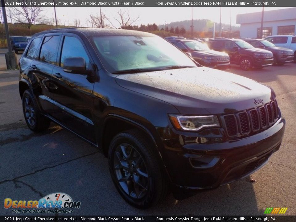 2021 Jeep Grand Cherokee Limited 4x4 Diamond Black Crystal Pearl / Black Photo #3