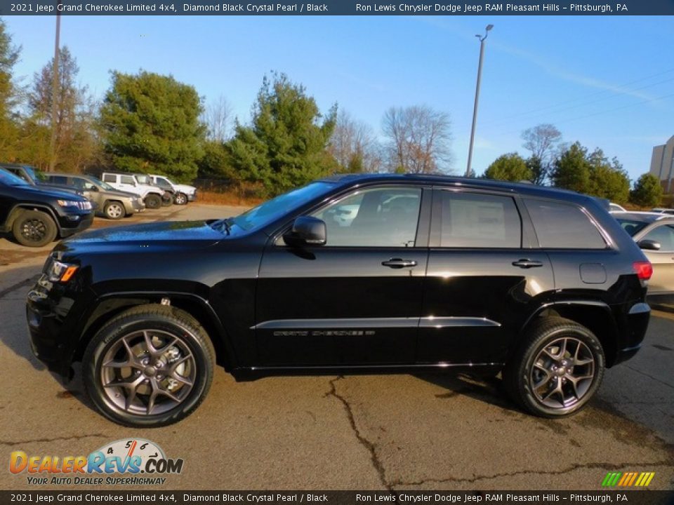 2021 Jeep Grand Cherokee Limited 4x4 Diamond Black Crystal Pearl / Black Photo #9