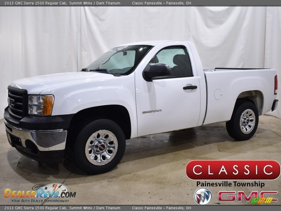 2013 GMC Sierra 1500 Regular Cab Summit White / Dark Titanium Photo #1