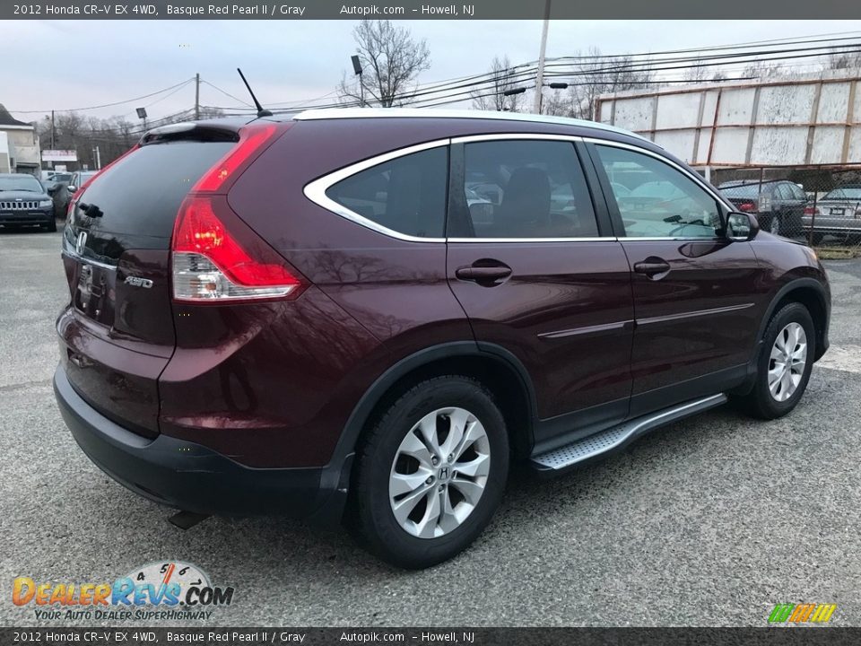 2012 Honda CR-V EX 4WD Basque Red Pearl II / Gray Photo #5