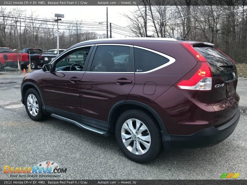 2012 Honda CR-V EX 4WD Basque Red Pearl II / Gray Photo #7