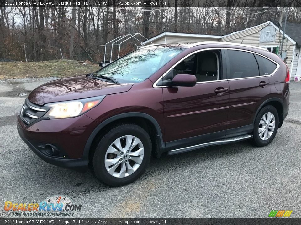 2012 Honda CR-V EX 4WD Basque Red Pearl II / Gray Photo #8