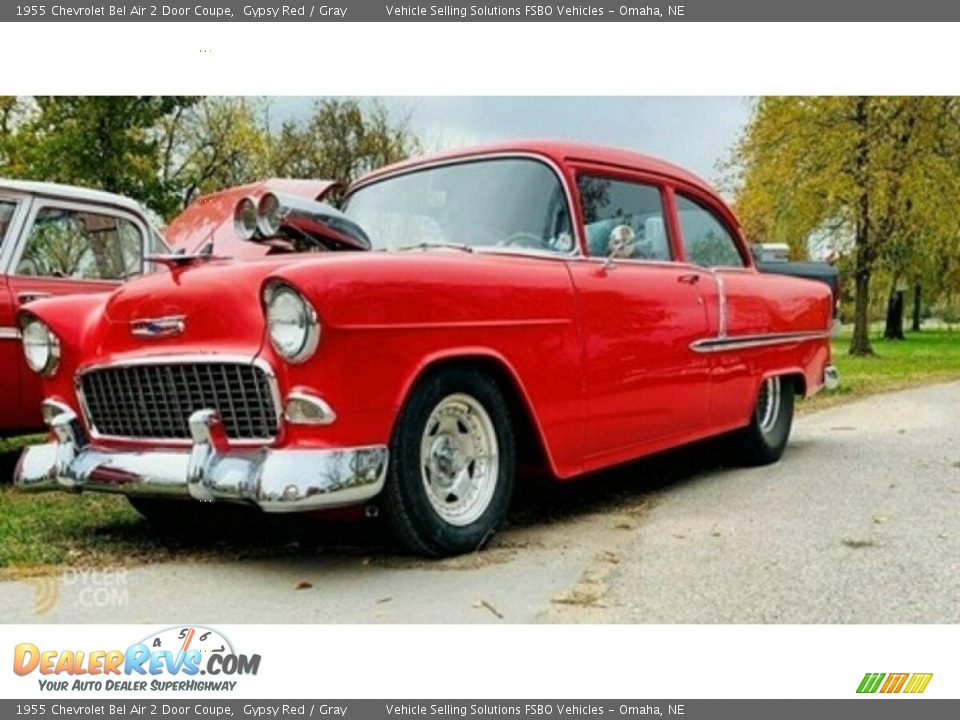 1955 Chevrolet Bel Air 2 Door Coupe Gypsy Red / Gray Photo #1