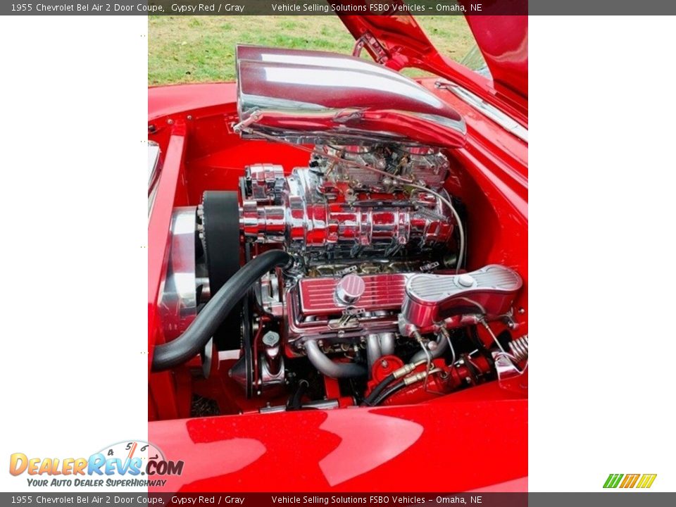 1955 Chevrolet Bel Air 2 Door Coupe Gypsy Red / Gray Photo #5