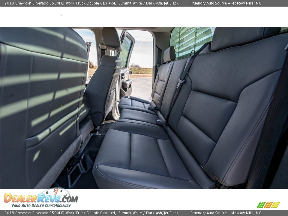 Rear Seat of 2018 Chevrolet Silverado 3500HD Work Truck Double Cab 4x4 Photo #20