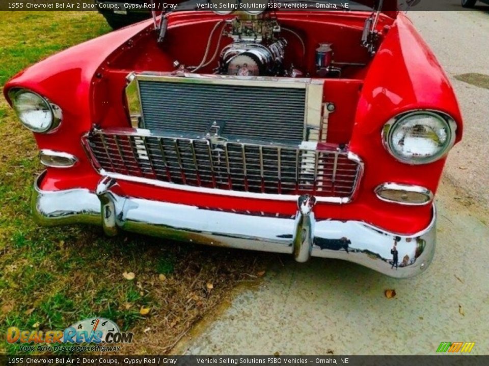 1955 Chevrolet Bel Air 2 Door Coupe Gypsy Red / Gray Photo #7