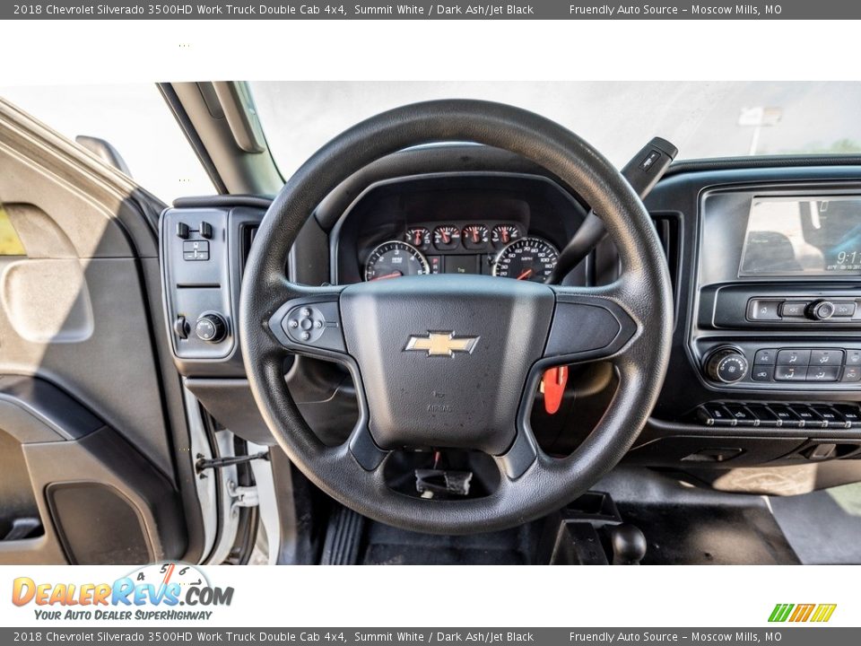 2018 Chevrolet Silverado 3500HD Work Truck Double Cab 4x4 Steering Wheel Photo #28