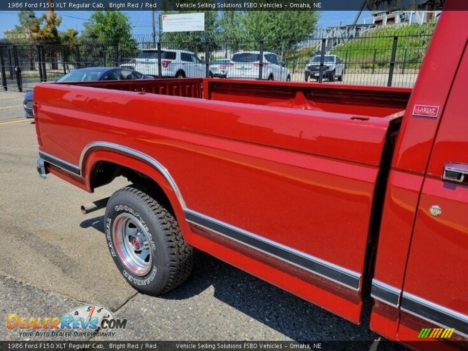 1986 Ford F150 XLT Regular Cab Bright Red / Red Photo #3