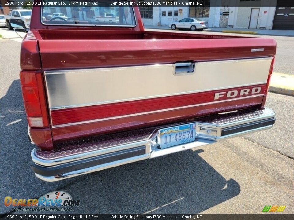 1986 Ford F150 XLT Regular Cab Bright Red / Red Photo #11