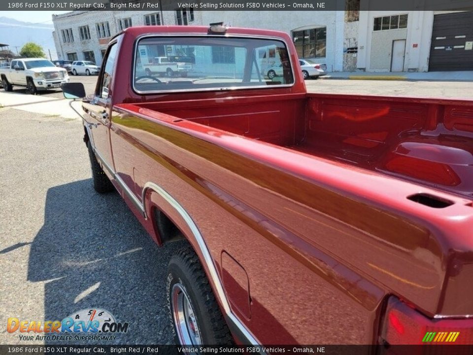 1986 Ford F150 XLT Regular Cab Bright Red / Red Photo #13