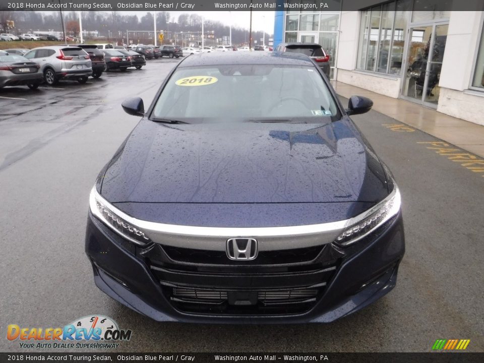 2018 Honda Accord Touring Sedan Obsidian Blue Pearl / Gray Photo #4