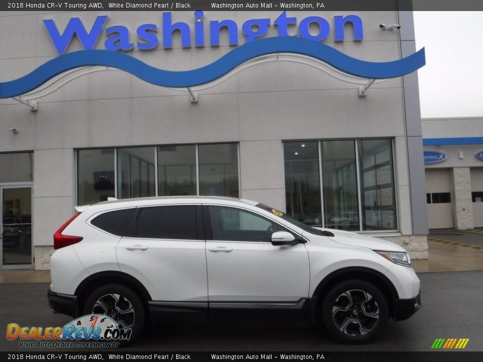 2018 Honda CR-V Touring AWD White Diamond Pearl / Black Photo #2