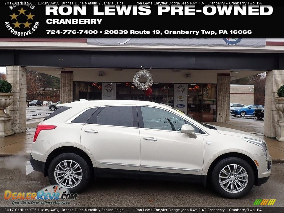 2017 Cadillac XT5 Luxury AWD Bronze Dune Metallic / Sahara Beige Photo #1