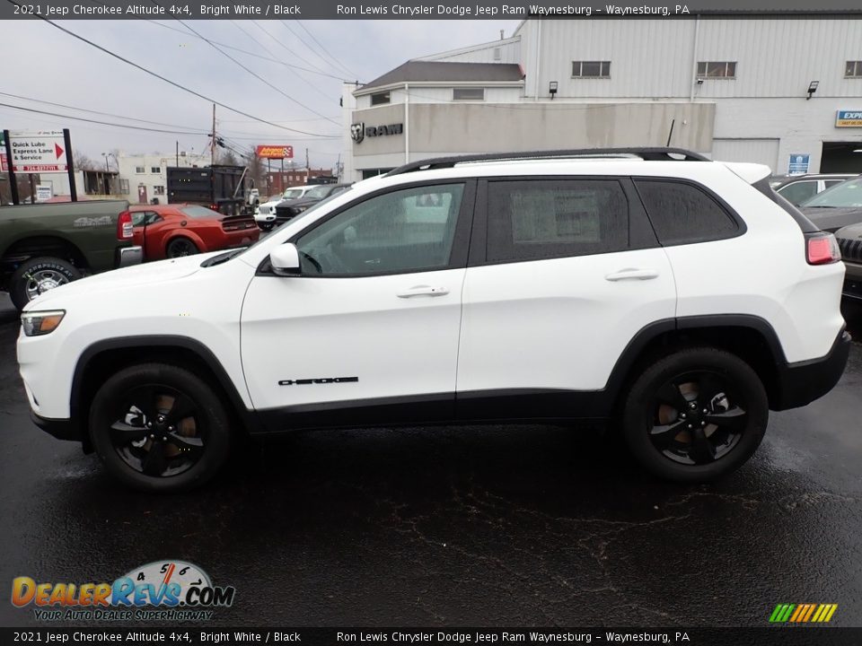 2021 Jeep Cherokee Altitude 4x4 Bright White / Black Photo #2