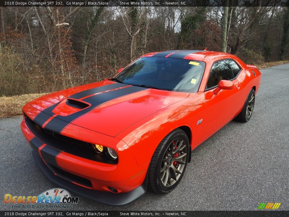 2018 Dodge Challenger SRT 392 Go Mango / Black/Sepia Photo #2