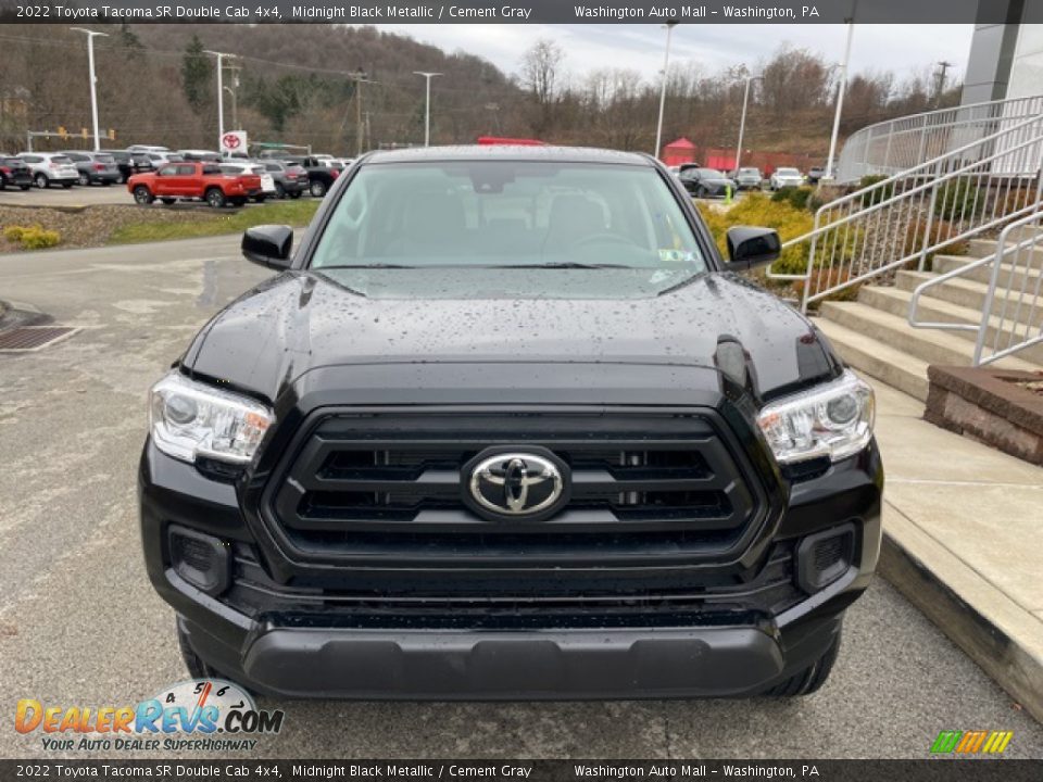 2022 Toyota Tacoma SR Double Cab 4x4 Midnight Black Metallic / Cement Gray Photo #6