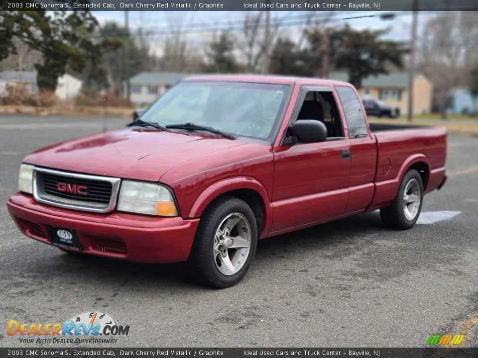 2003 GMC Sonoma SL Extended Cab Dark Cherry Red Metallic / Graphite Photo #1