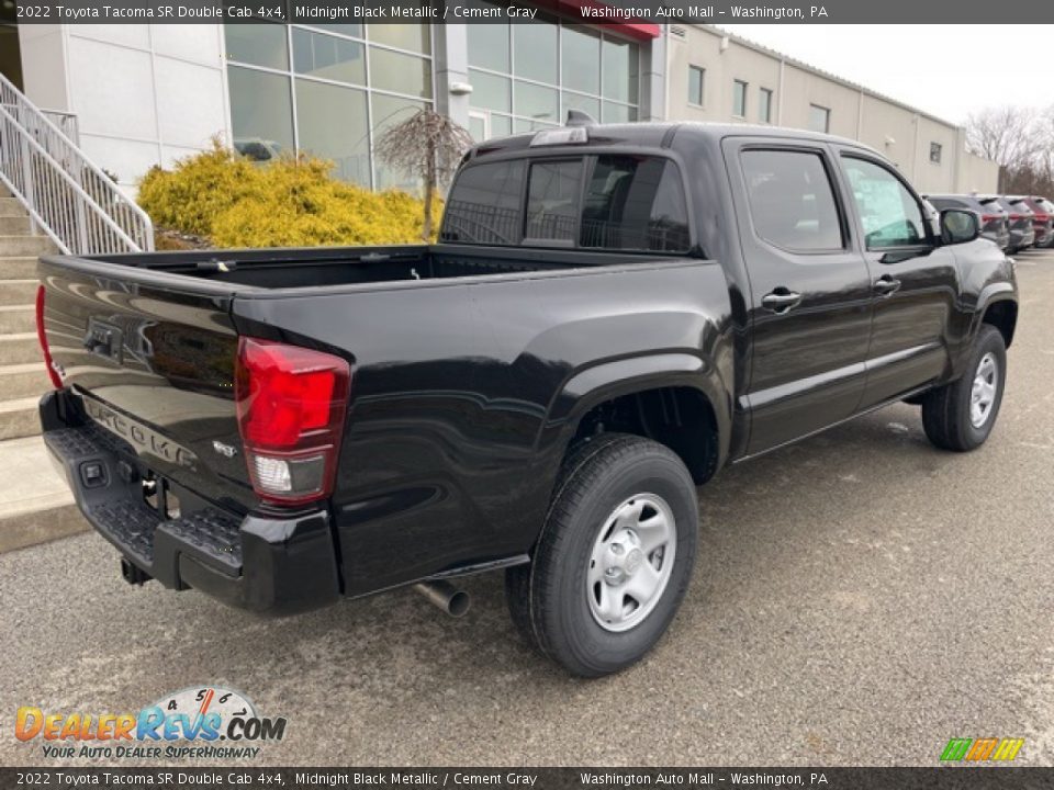 2022 Toyota Tacoma SR Double Cab 4x4 Midnight Black Metallic / Cement Gray Photo #9