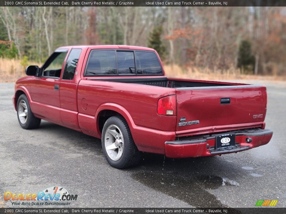 2003 GMC Sonoma SL Extended Cab Dark Cherry Red Metallic / Graphite Photo #3