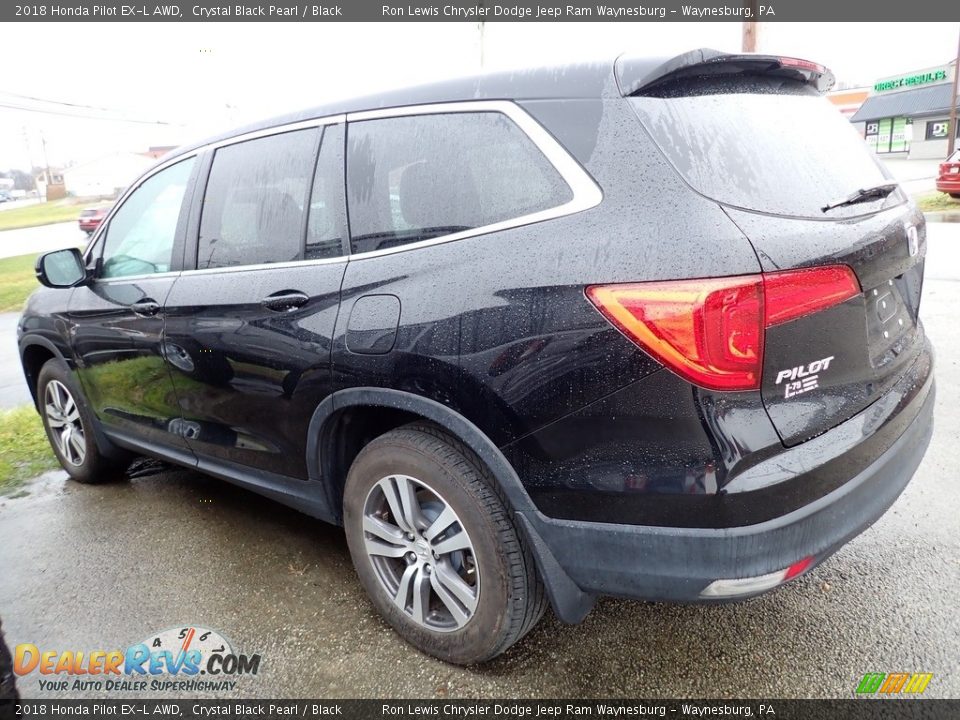 2018 Honda Pilot EX-L AWD Crystal Black Pearl / Black Photo #2