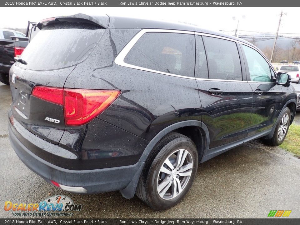 2018 Honda Pilot EX-L AWD Crystal Black Pearl / Black Photo #3