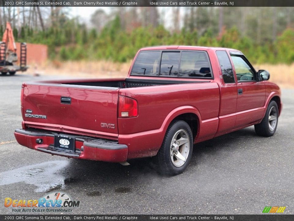 2003 GMC Sonoma SL Extended Cab Dark Cherry Red Metallic / Graphite Photo #5