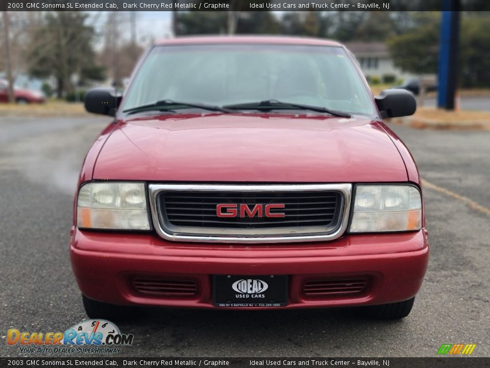 2003 GMC Sonoma SL Extended Cab Dark Cherry Red Metallic / Graphite Photo #8