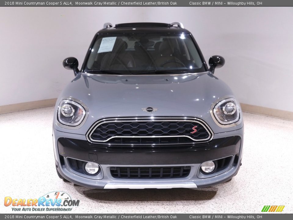 2018 Mini Countryman Cooper S ALL4 Moonwalk Gray Metallic / Chesterfield Leather/British Oak Photo #2