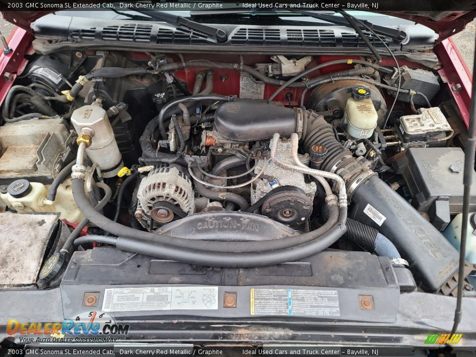 2003 GMC Sonoma SL Extended Cab 4.3 Liter OHV 12V Vortec V6 Engine Photo #17