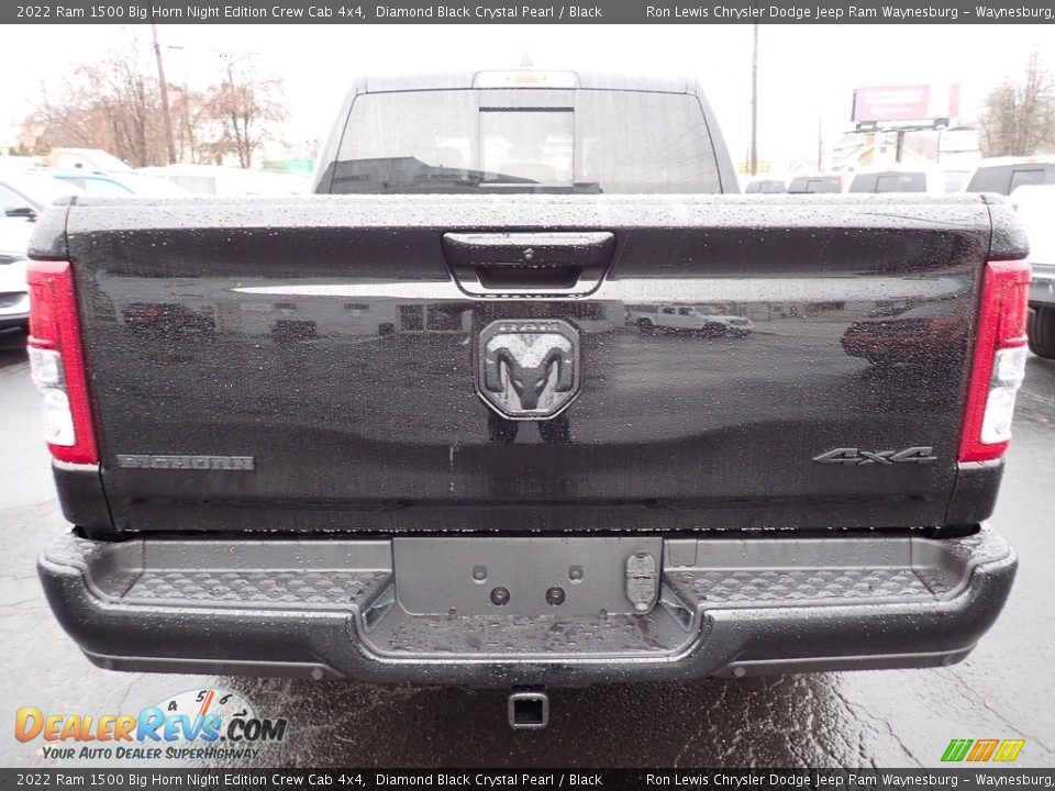 2022 Ram 1500 Big Horn Night Edition Crew Cab 4x4 Diamond Black Crystal Pearl / Black Photo #4