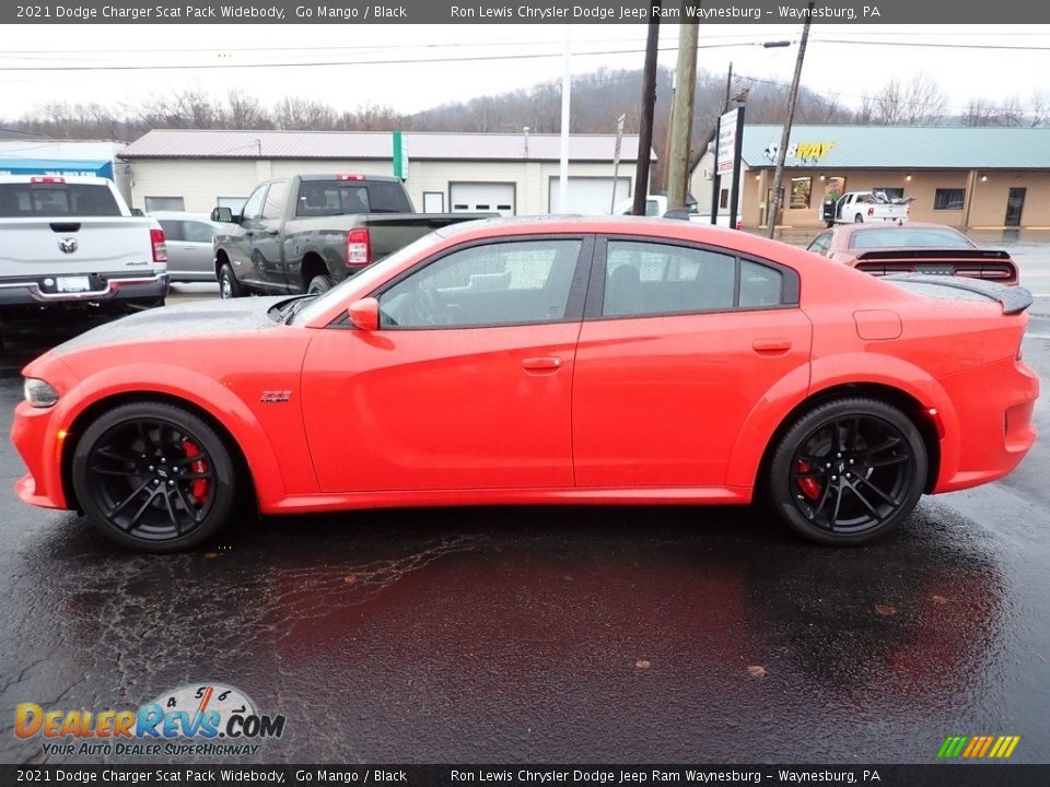 2021 Dodge Charger Scat Pack Widebody Go Mango / Black Photo #2