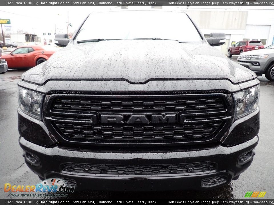 2022 Ram 1500 Big Horn Night Edition Crew Cab 4x4 Diamond Black Crystal Pearl / Black Photo #8