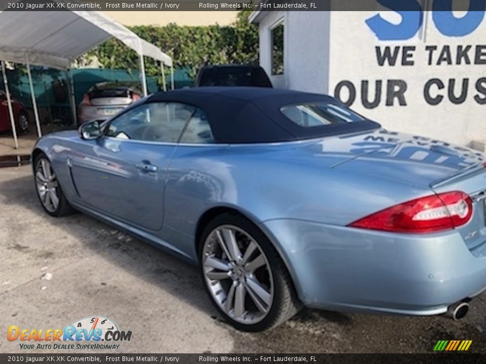 2010 Jaguar XK XK Convertible Frost Blue Metallic / Ivory Photo #2