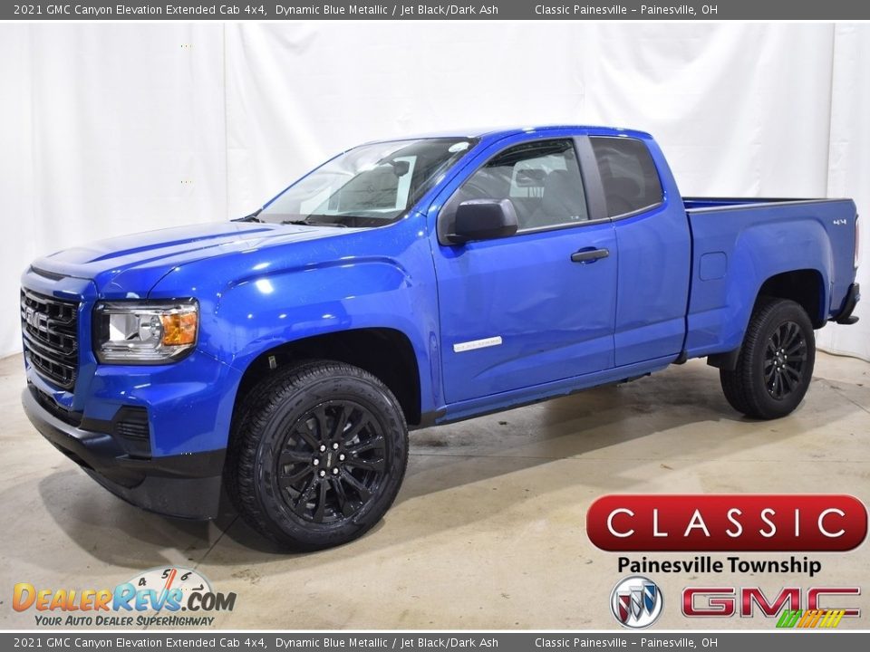 2021 GMC Canyon Elevation Extended Cab 4x4 Dynamic Blue Metallic / Jet Black/Dark Ash Photo #1