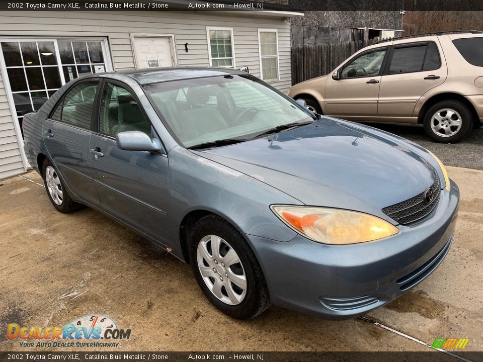 2002 Toyota Camry XLE Catalina Blue Metallic / Stone Photo #10