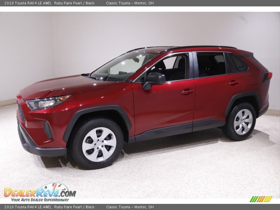 2019 Toyota RAV4 LE AWD Ruby Flare Pearl / Black Photo #3