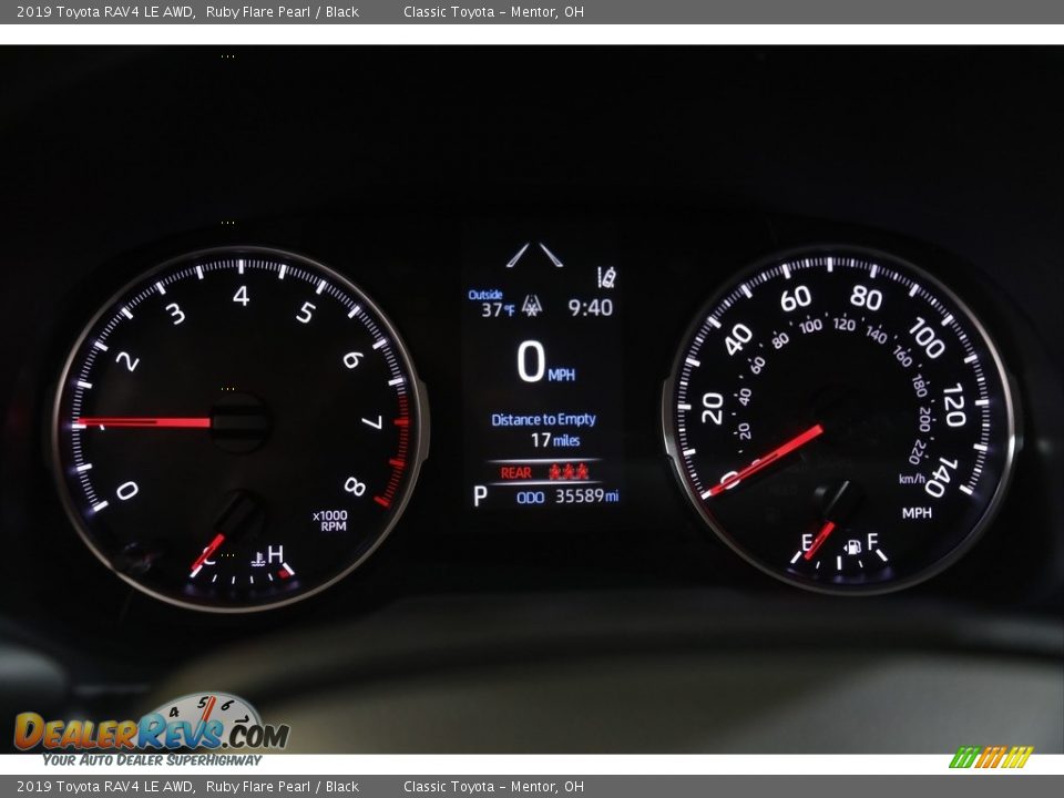 2019 Toyota RAV4 LE AWD Ruby Flare Pearl / Black Photo #8