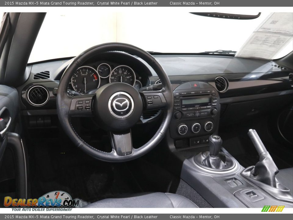 Black Leather Interior - 2015 Mazda MX-5 Miata Grand Touring Roadster Photo #7
