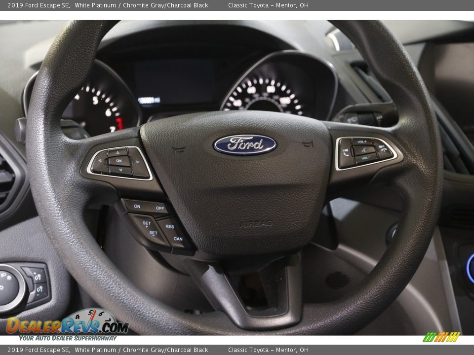 2019 Ford Escape SE White Platinum / Chromite Gray/Charcoal Black Photo #7