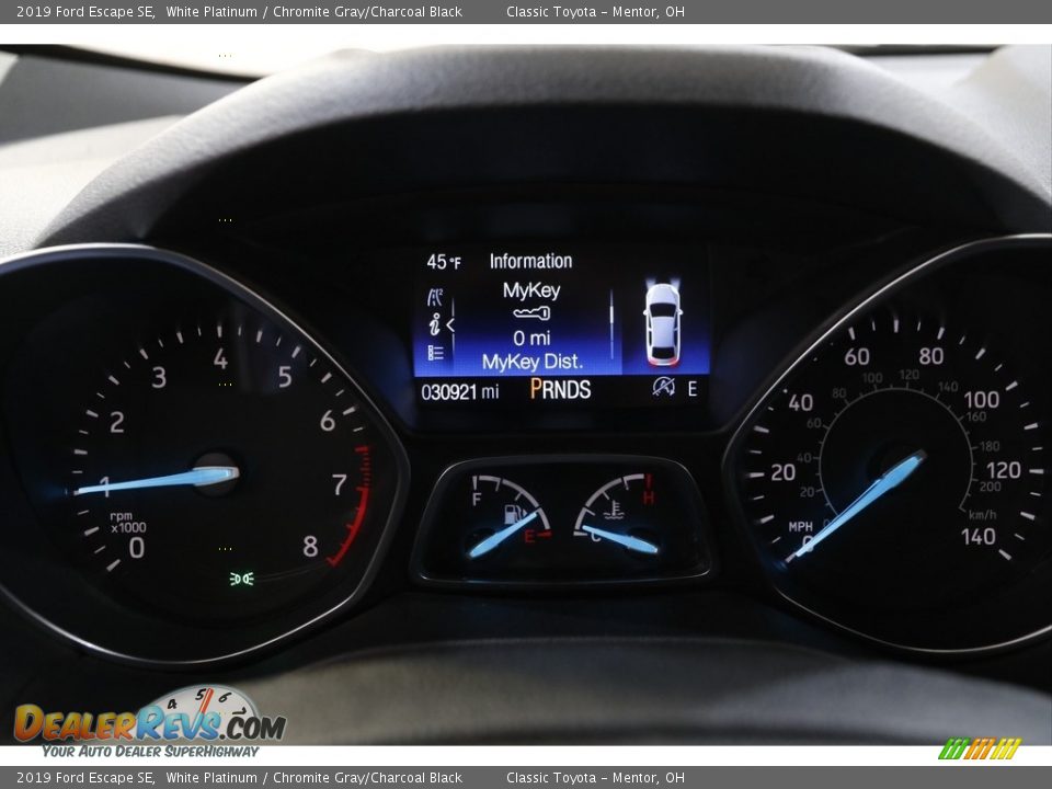 2019 Ford Escape SE White Platinum / Chromite Gray/Charcoal Black Photo #8