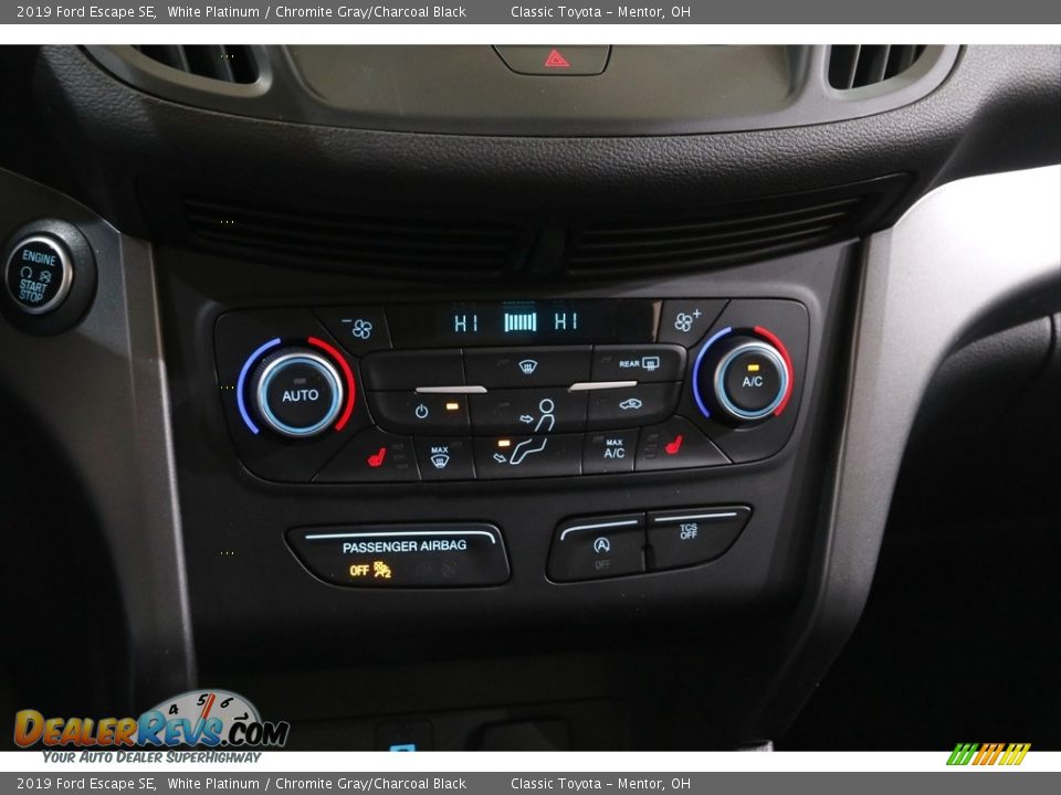 2019 Ford Escape SE White Platinum / Chromite Gray/Charcoal Black Photo #12