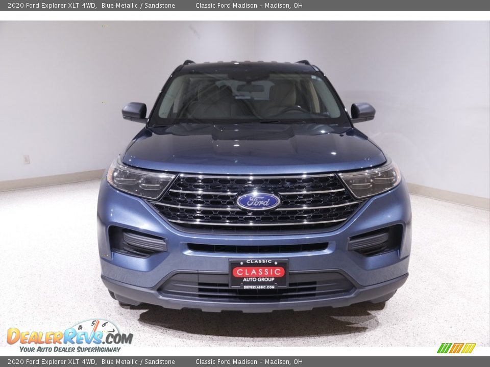 2020 Ford Explorer XLT 4WD Blue Metallic / Sandstone Photo #2