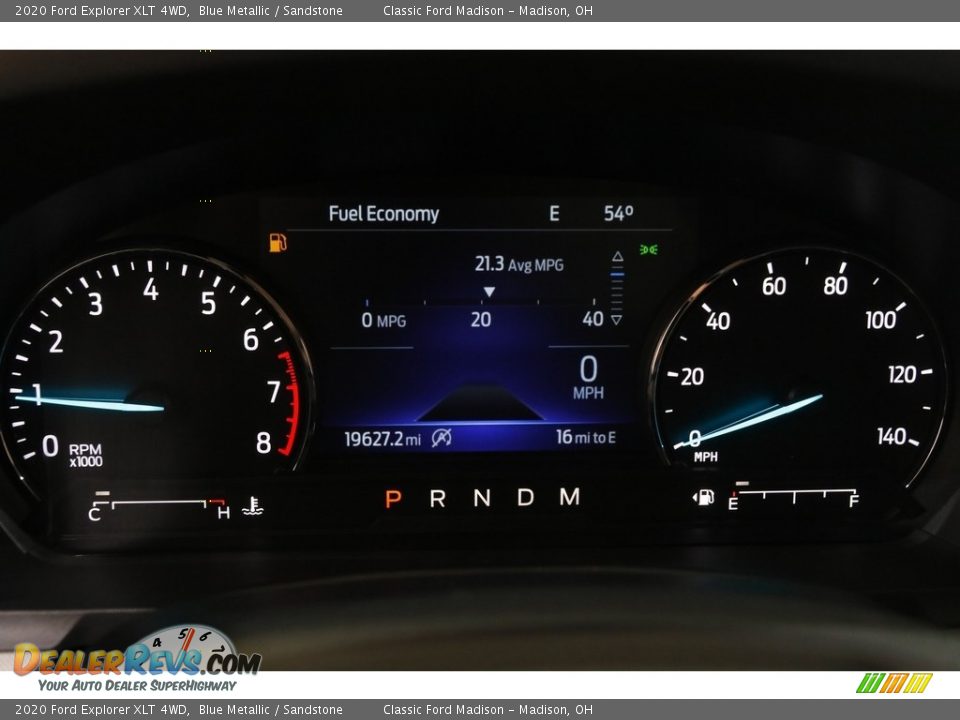 2020 Ford Explorer XLT 4WD Blue Metallic / Sandstone Photo #8