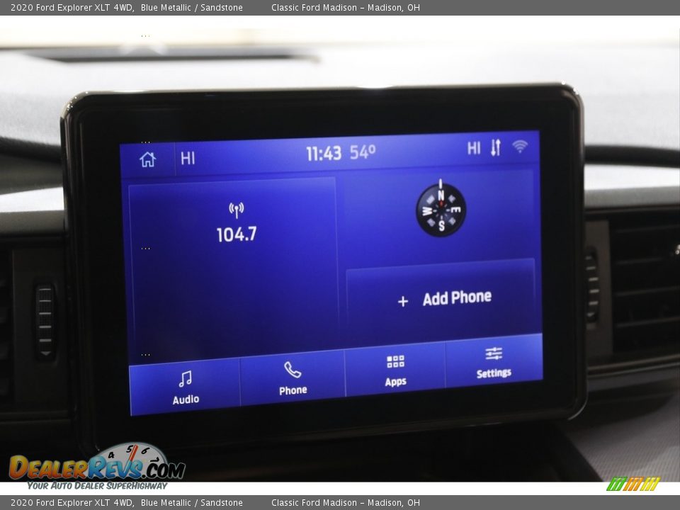 2020 Ford Explorer XLT 4WD Blue Metallic / Sandstone Photo #10