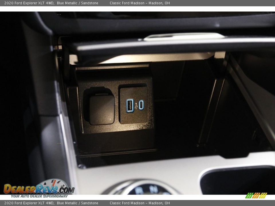 2020 Ford Explorer XLT 4WD Blue Metallic / Sandstone Photo #14