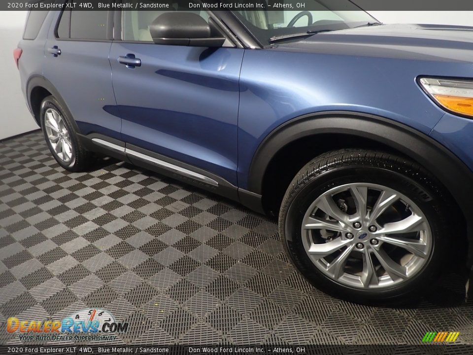 2020 Ford Explorer XLT 4WD Blue Metallic / Sandstone Photo #4