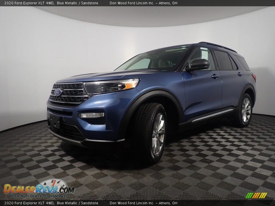 2020 Ford Explorer XLT 4WD Blue Metallic / Sandstone Photo #8