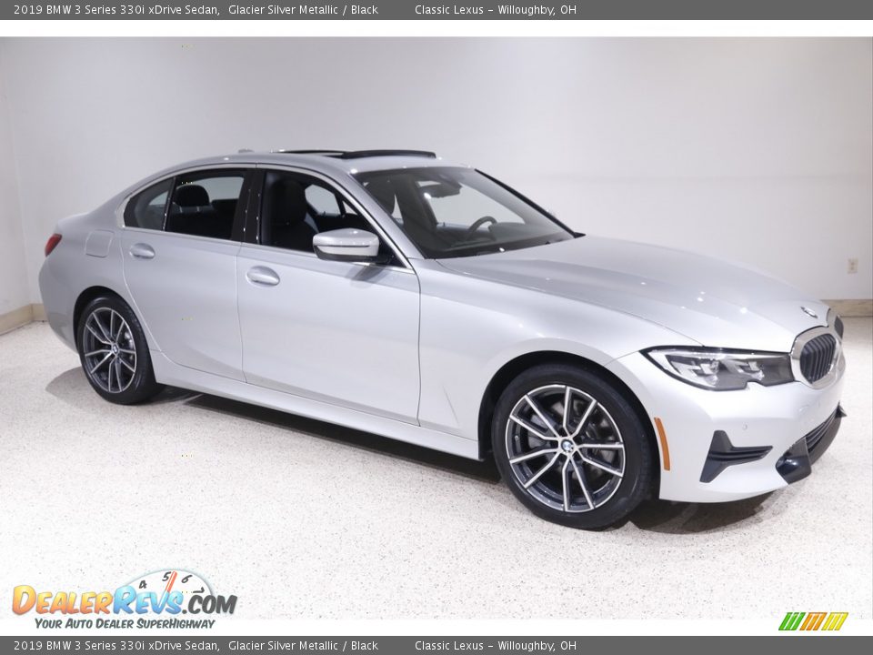 2019 BMW 3 Series 330i xDrive Sedan Glacier Silver Metallic / Black Photo #1